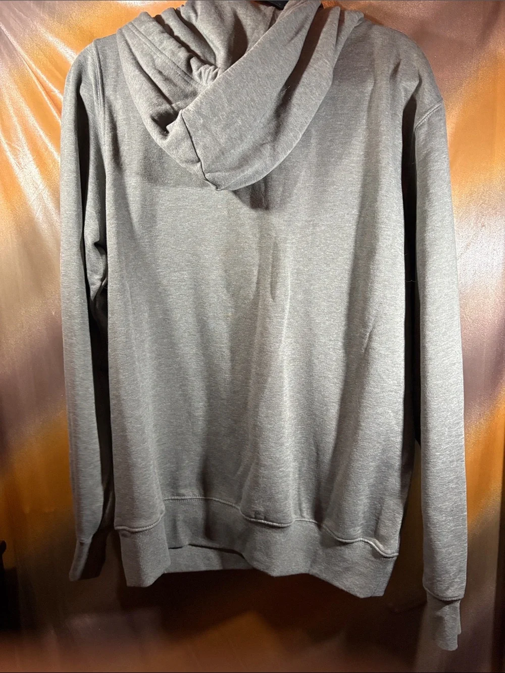 The North Face Gray Pullover Hoodie with White Logo. F3